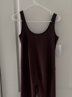 Brown Maternity Jumpsuit